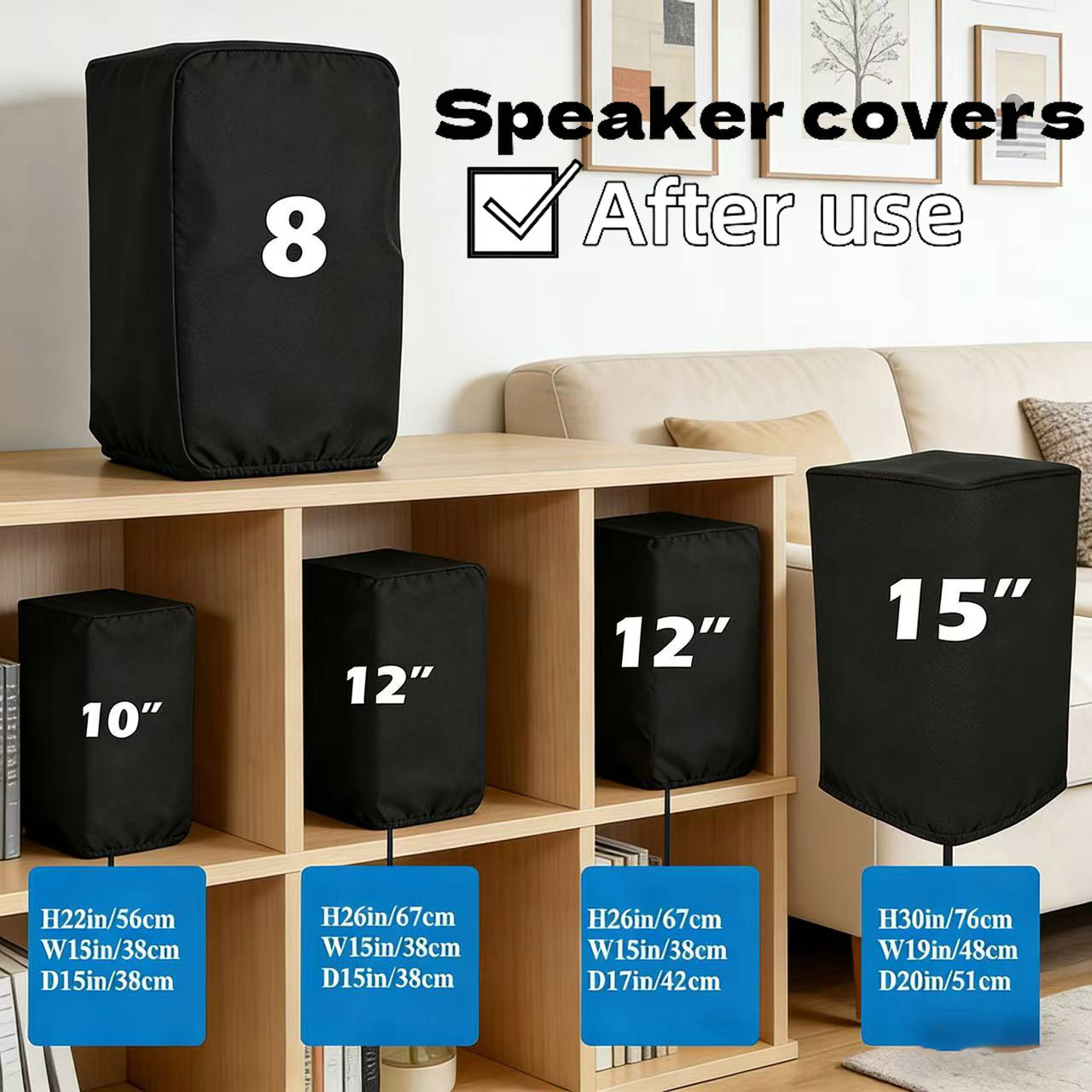 Home Cinema Theater - Fundas para Altavoces de Tela Oxford