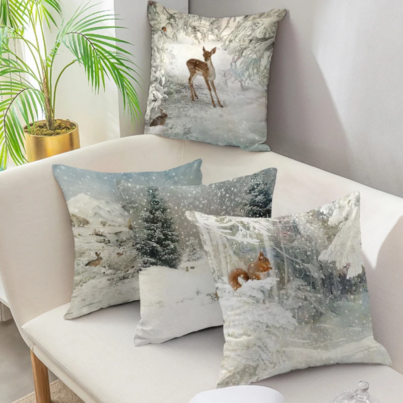 Recliner Sofa Cover - Funda de almohada con estampado navideño