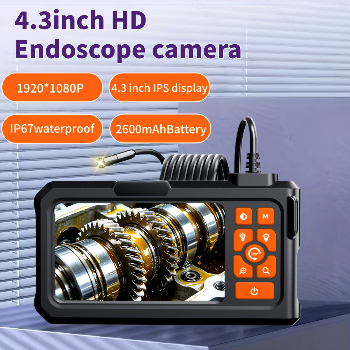 Home Cinema Hd - Cámara Endoscópica Industrial con Pantalla IPS