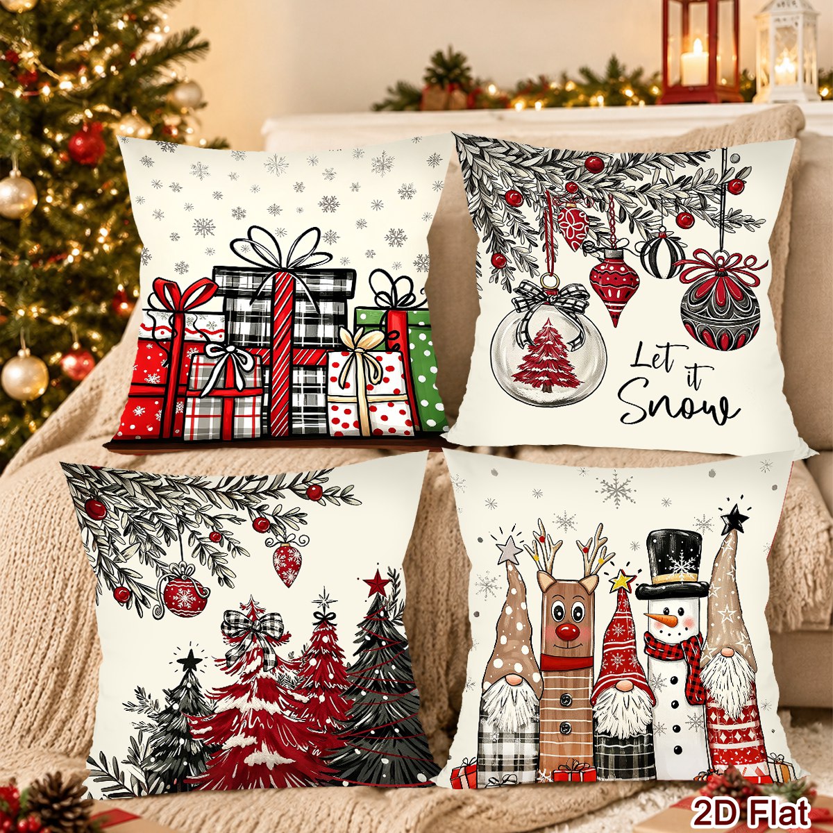 Recliner Sofa Cover - Juego de 4 Fundas de Cojín