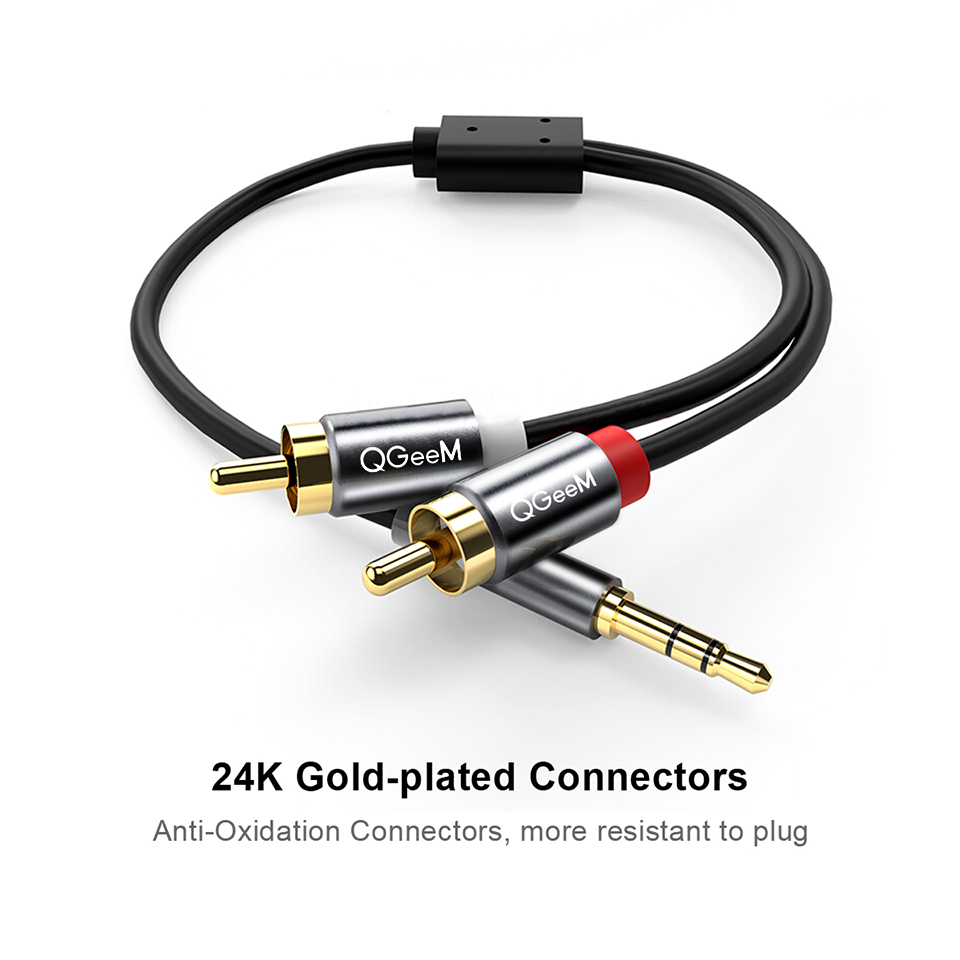 Cable QGeeM RCA 2RCA a 3,5 Cab - Home Cinema Tv reseña y precio
