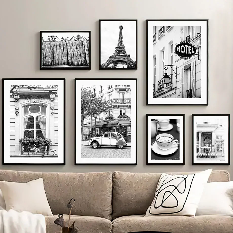 Toalla de París en blanco y ne - Home Cinema Wall Art reseña y precio