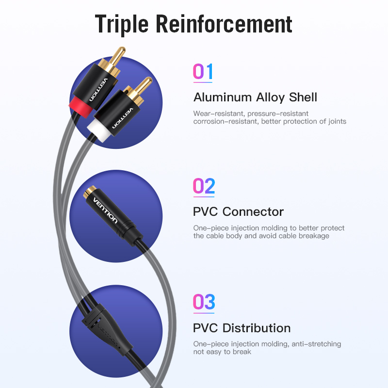Cable adaptador de audio Venti - Home Cinema Tv reseña y precio