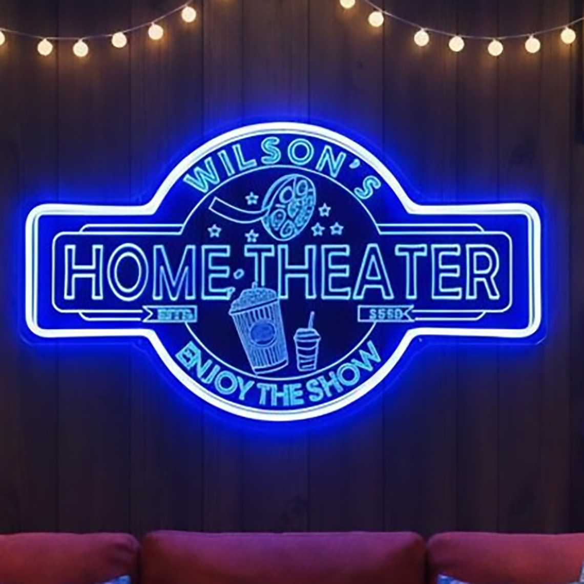 Letrero de Neón Personalizado  - Home Cinema Theater reseña y precio