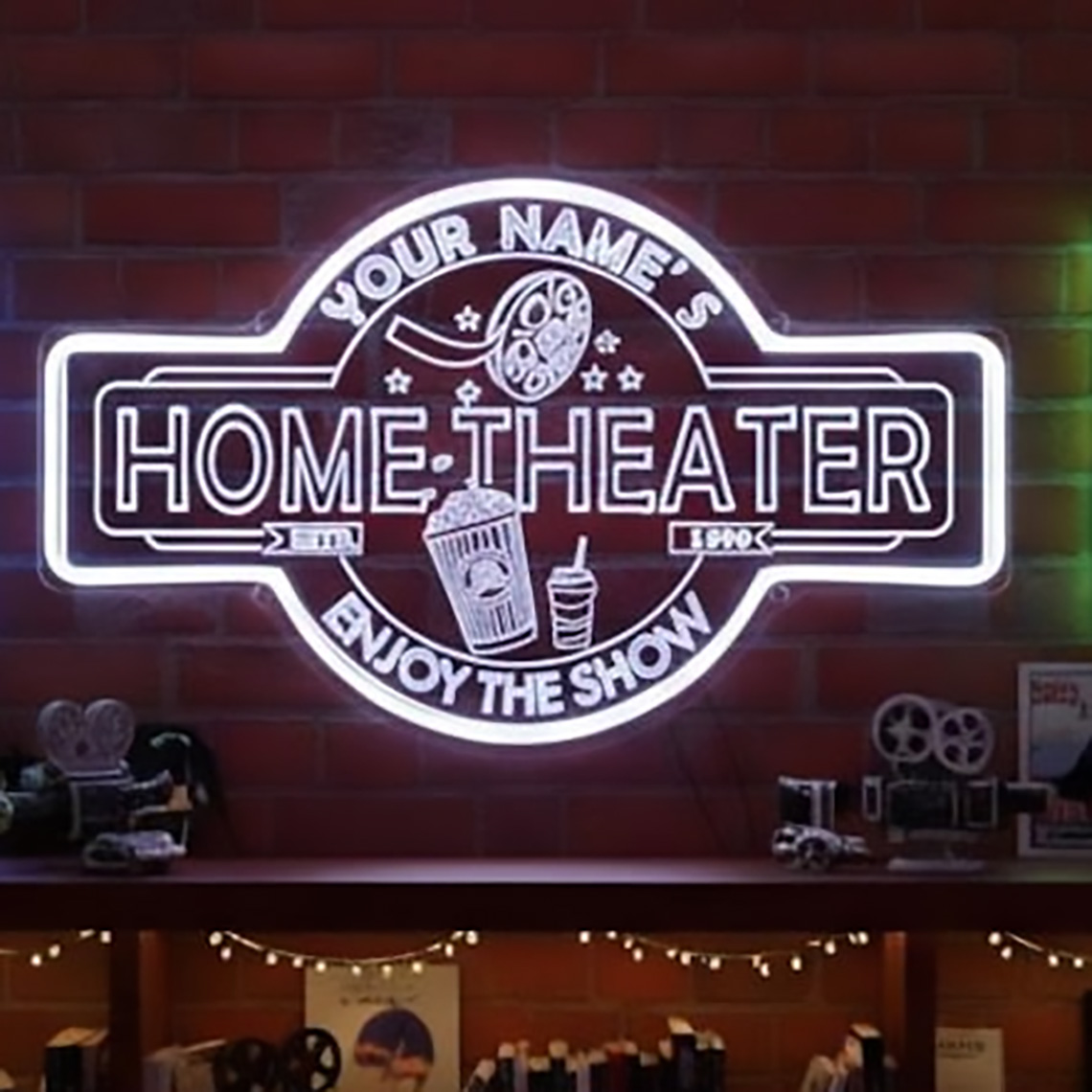 Letrero de Neón Personalizado  - Home Cinema Theater reseña y precio