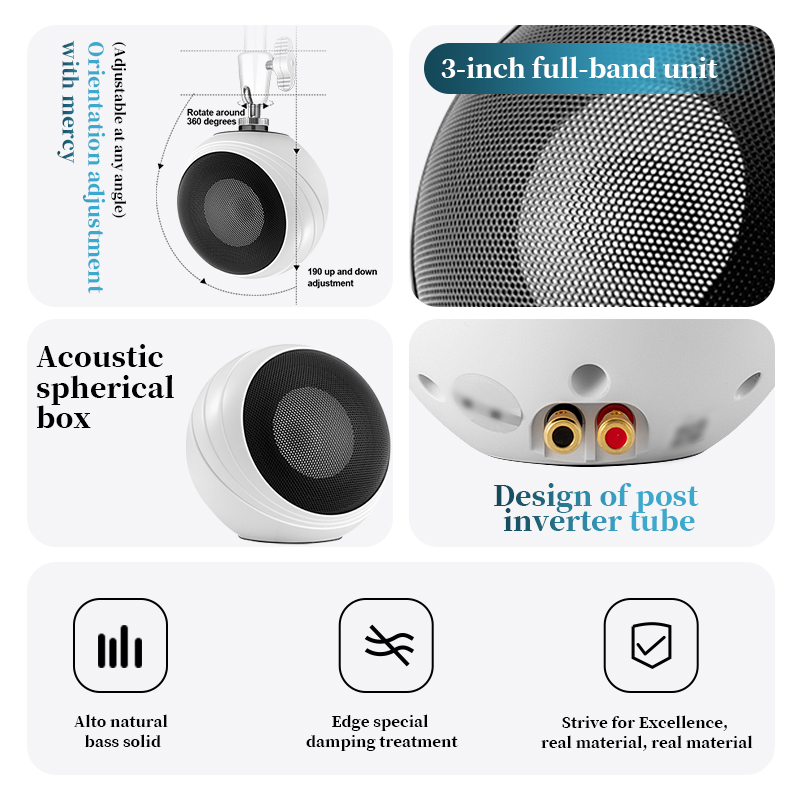 Oupushi-sistema de audio monta - Wall Mount Speaker reseña y precio