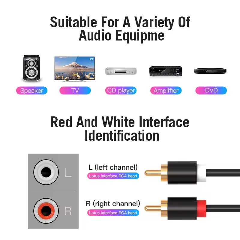 Cable RCA Dual estéreo HIFI 2  - Home Cinema Tv reseña y precio