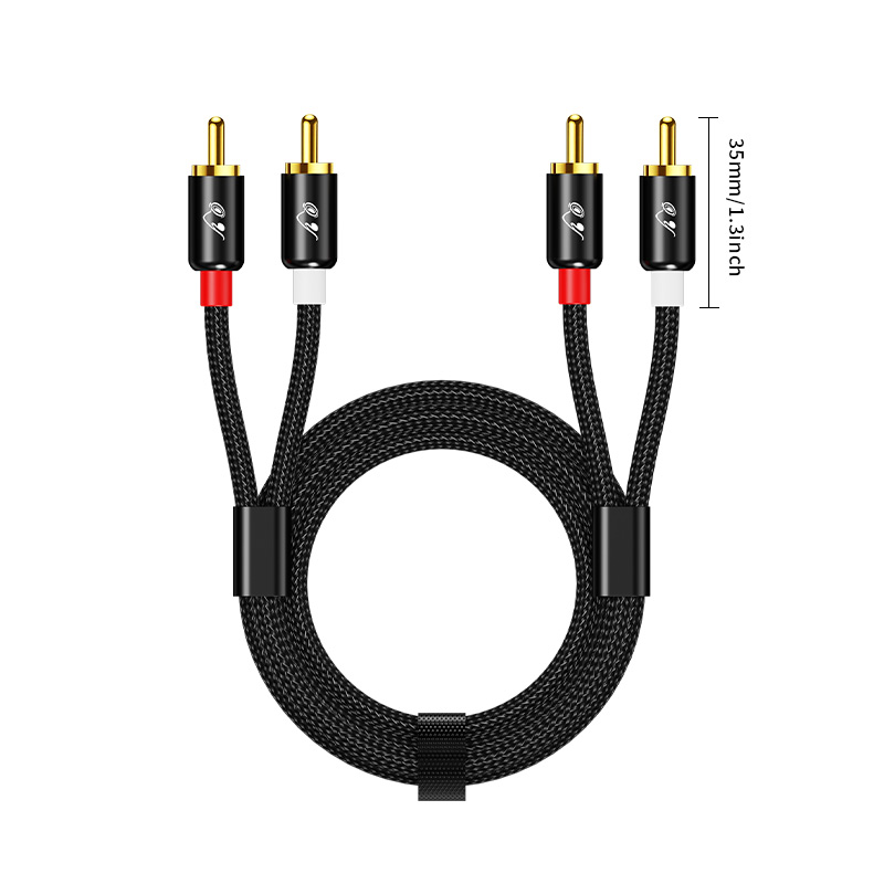 Cable Estéreo RG 2 RCA a 2 RCA - Home Cinema Theater reseña y precio