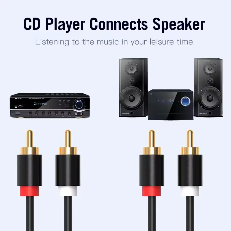 Cable RCA estéreo HIFI, Cable  - Home Cinema Tv reseña y precio