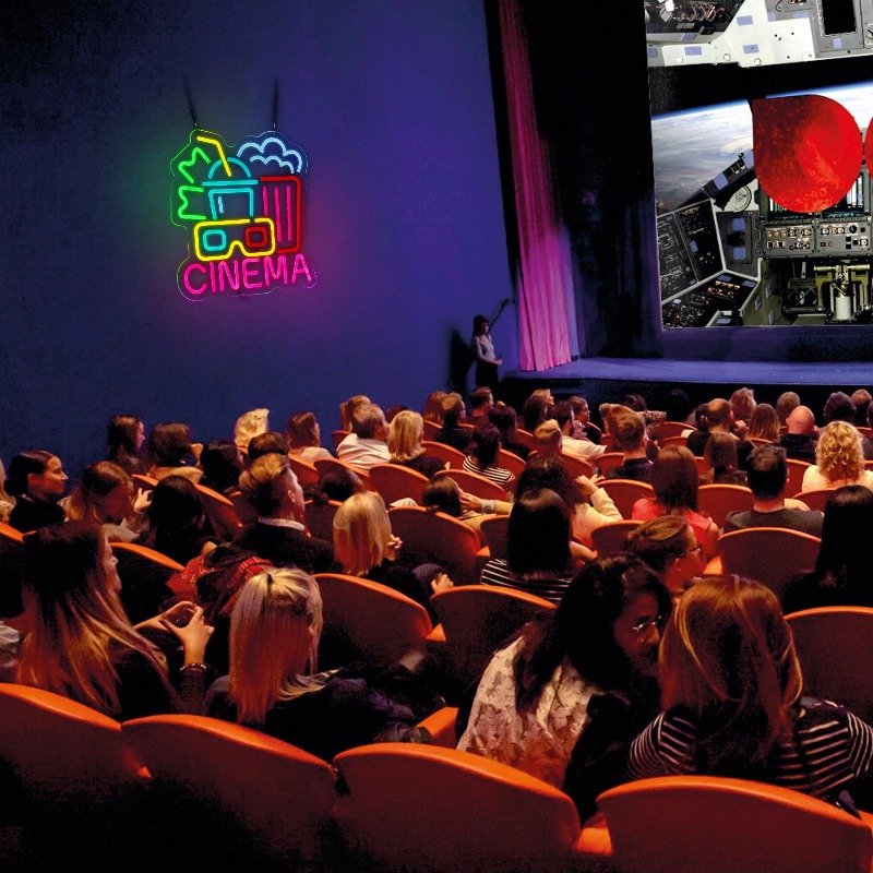 Letrero de neón de cine, letre - Home Cinema Wall Lights reseña y precio