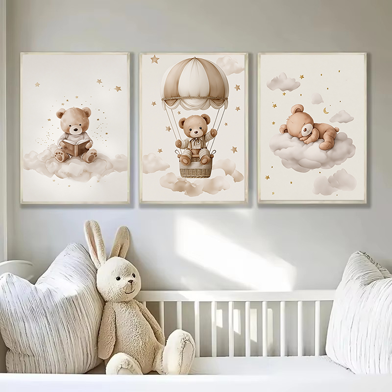 3 unids/set de oso de peluche  - Home Cinema Wall Art reseña y precio